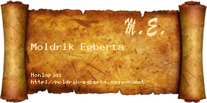 Moldrik Egberta névjegykártya